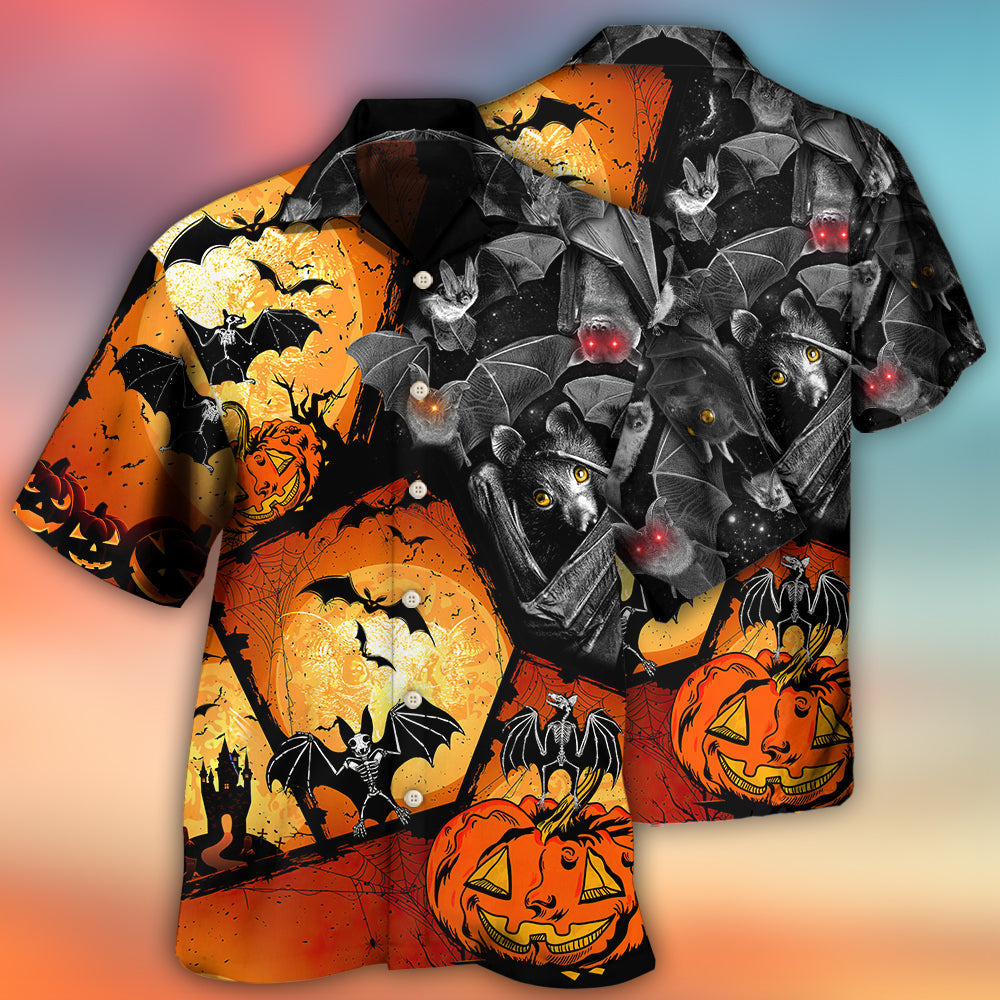 Halloween Bat Pumpkin Scary - Hawaiian Shirt