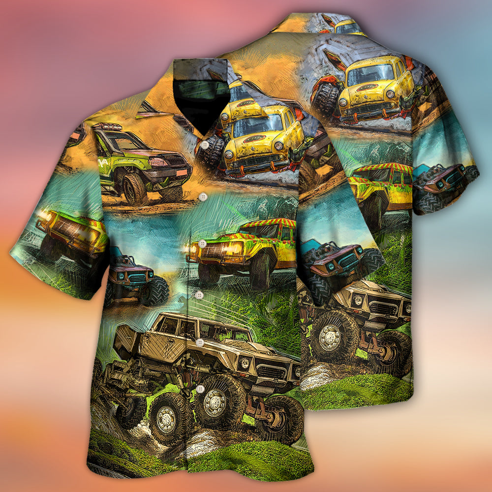 Jeep Abstract So Cool Vintage Art Style - Hawaiian Shirt