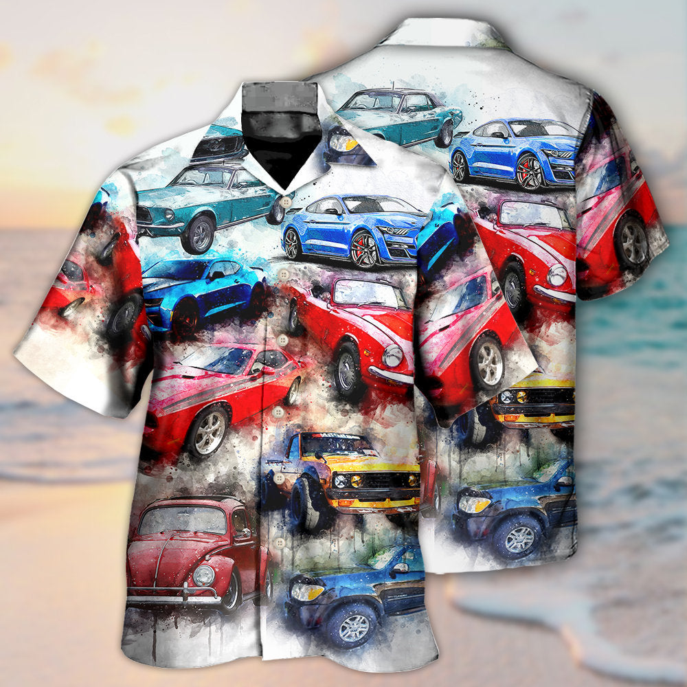 Car Classic Portrait For Car Lovers - Hawaiian Shirt