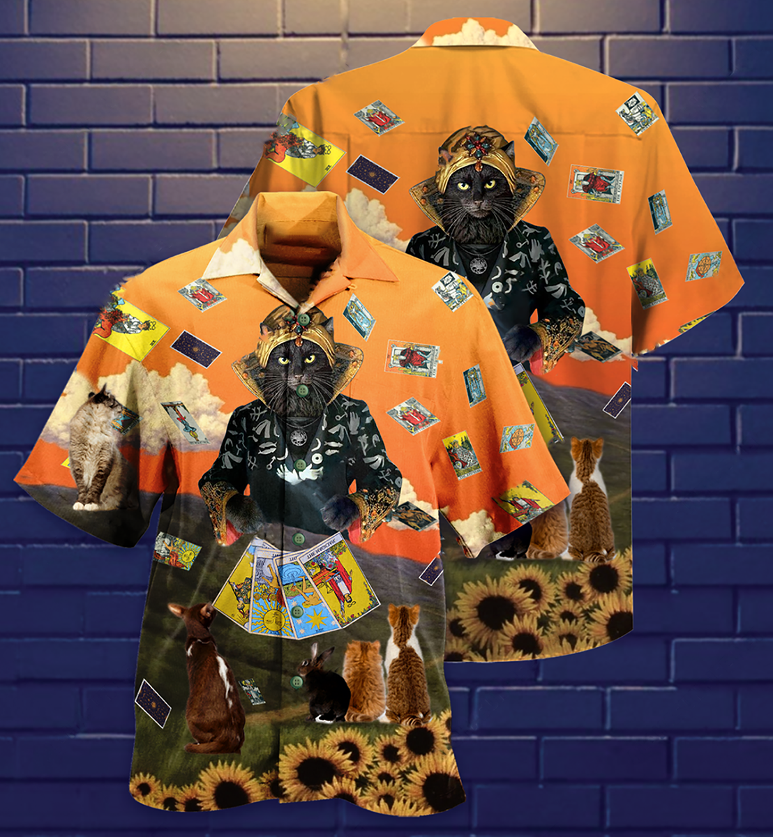 Cat Tarot Cool Style - Hawaiian Shirt