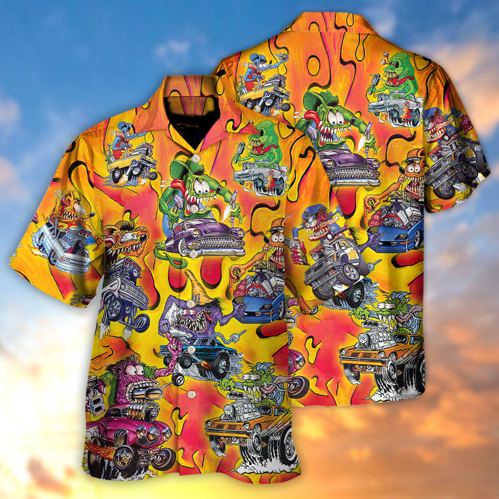 Hot Rod Vintage Racing Savage Burn Energy - Hawaiian Shirt