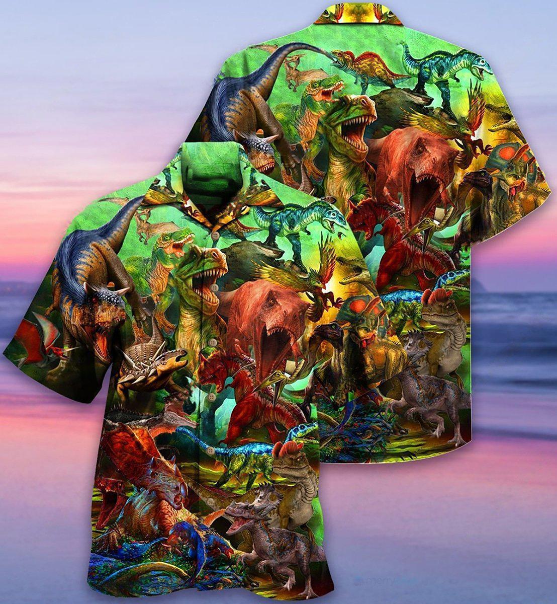 Dinosaur Strong War Life - Hawaiian Shirt