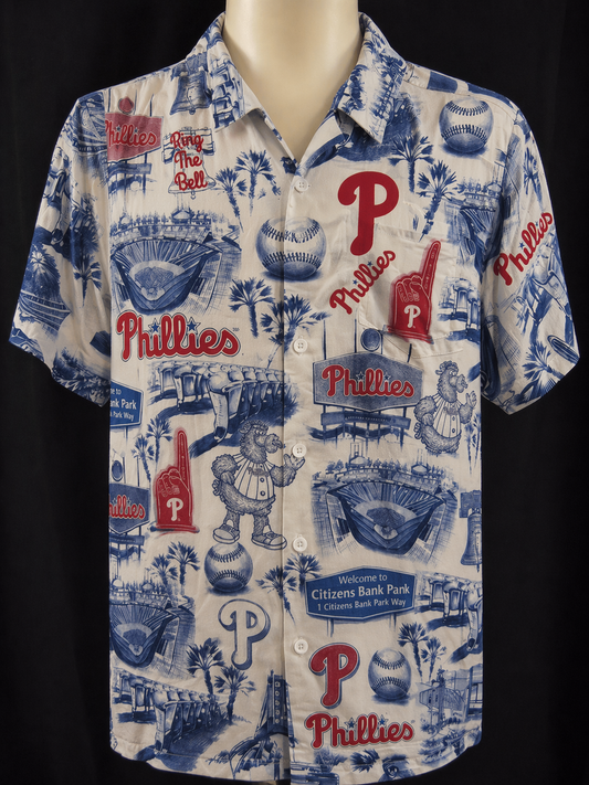 PP Baseball Stadium Slogan Legacy Edition Vintage Unisex Button-Up Hawaiian Shirt