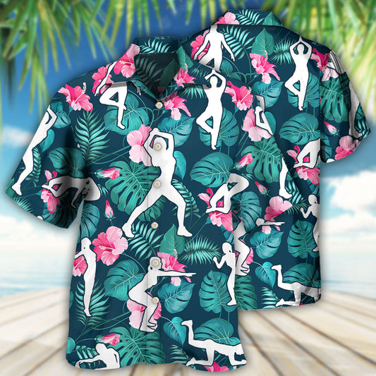 Aerobics Tropical Floral - Hawaiian Shirt