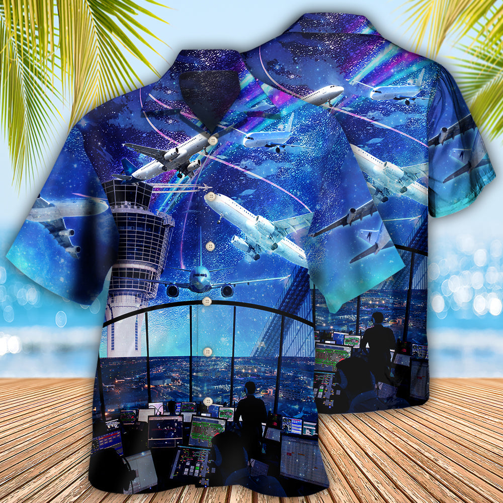 Airplane And Air Traffic Controller - Hawaiian Shirt