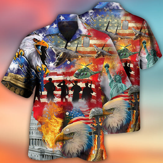 Veteran Independence Day American - Hawaiian Shirt