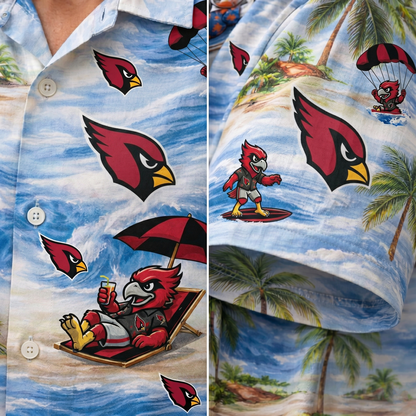 AC Football Mascot Beach Viber Unisex Hawaiian Shirt For Men & Women