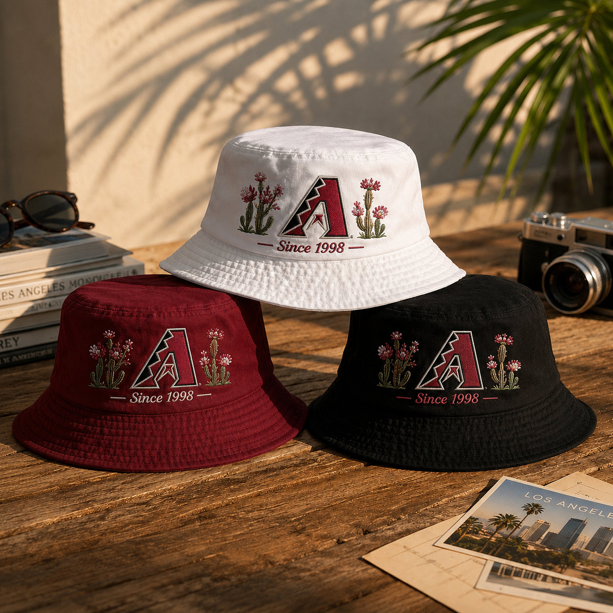 All Teams Embroidery Bucket Hat Baseball Embroidery Bucket Hat With Logo and Flower Custom- 5to9vibe