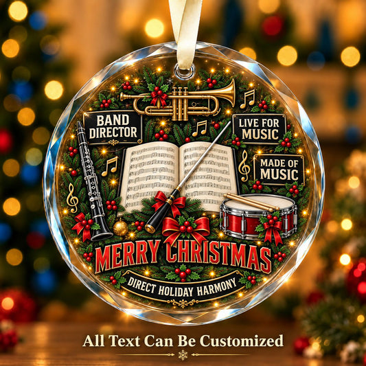 Band Director Personalized Glass Ornament | 5To9Vibe