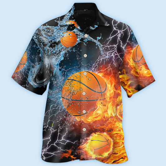 Basketball Fire And Water - Hawaiian Shirt