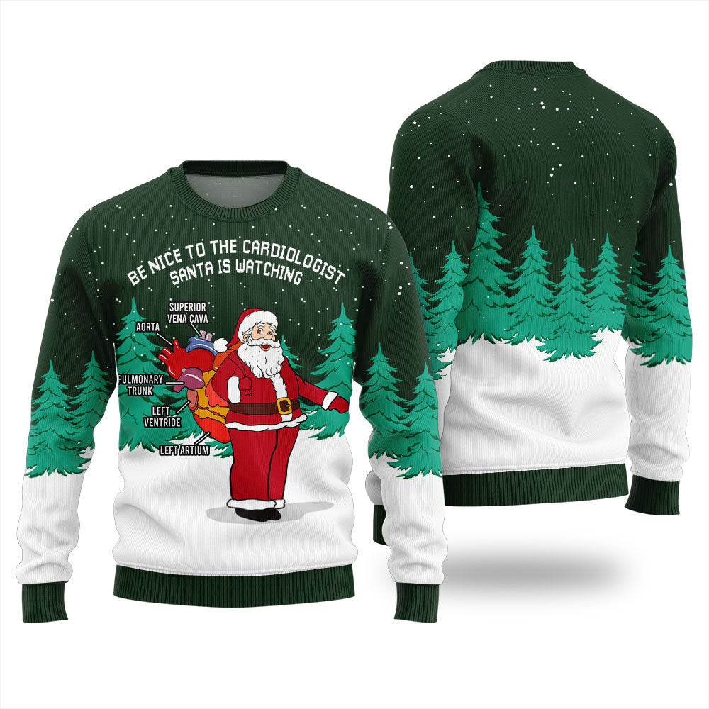 Be nice to Cardiologist Ugly Christmas Sweater