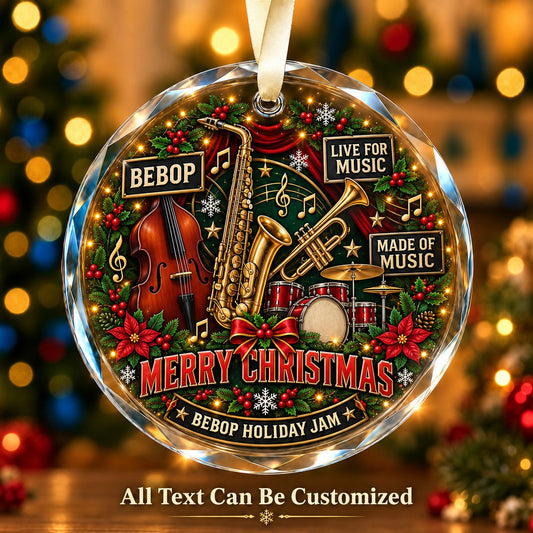 Bebop Personalized Glass Ornament | 5To9Vibe
