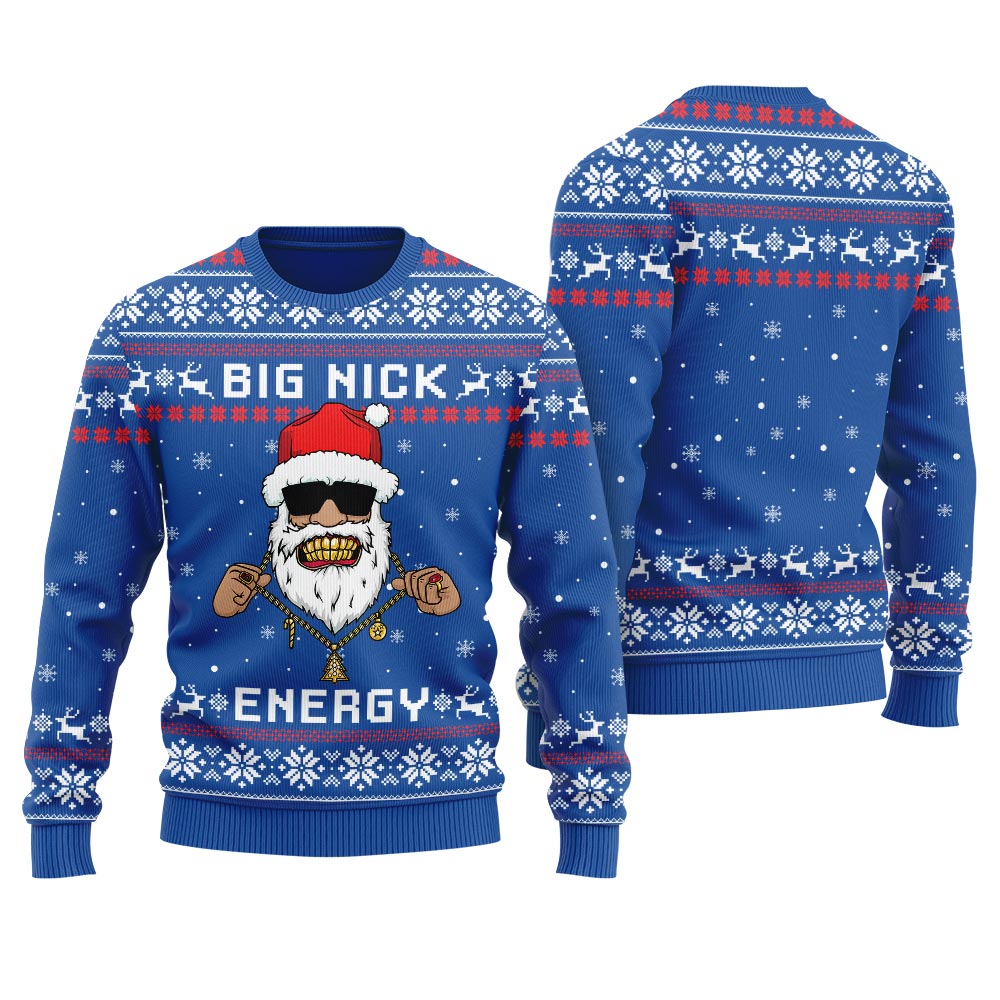 Big Nick Energy Santa Women's Ugly Christmas Sweater