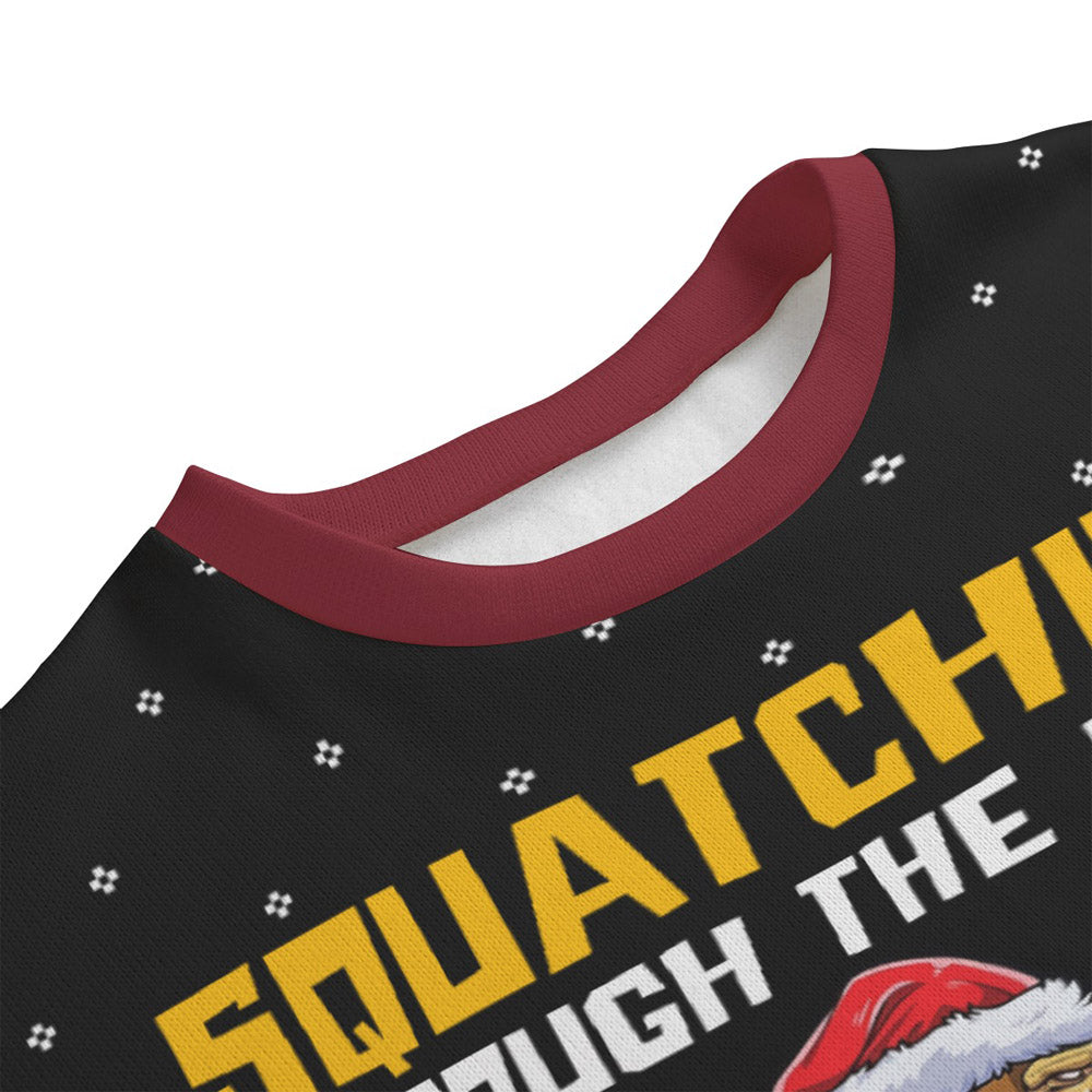 Bigfoot And Gingerbread Plus Size Ugly Christmas Sweater For Men Women