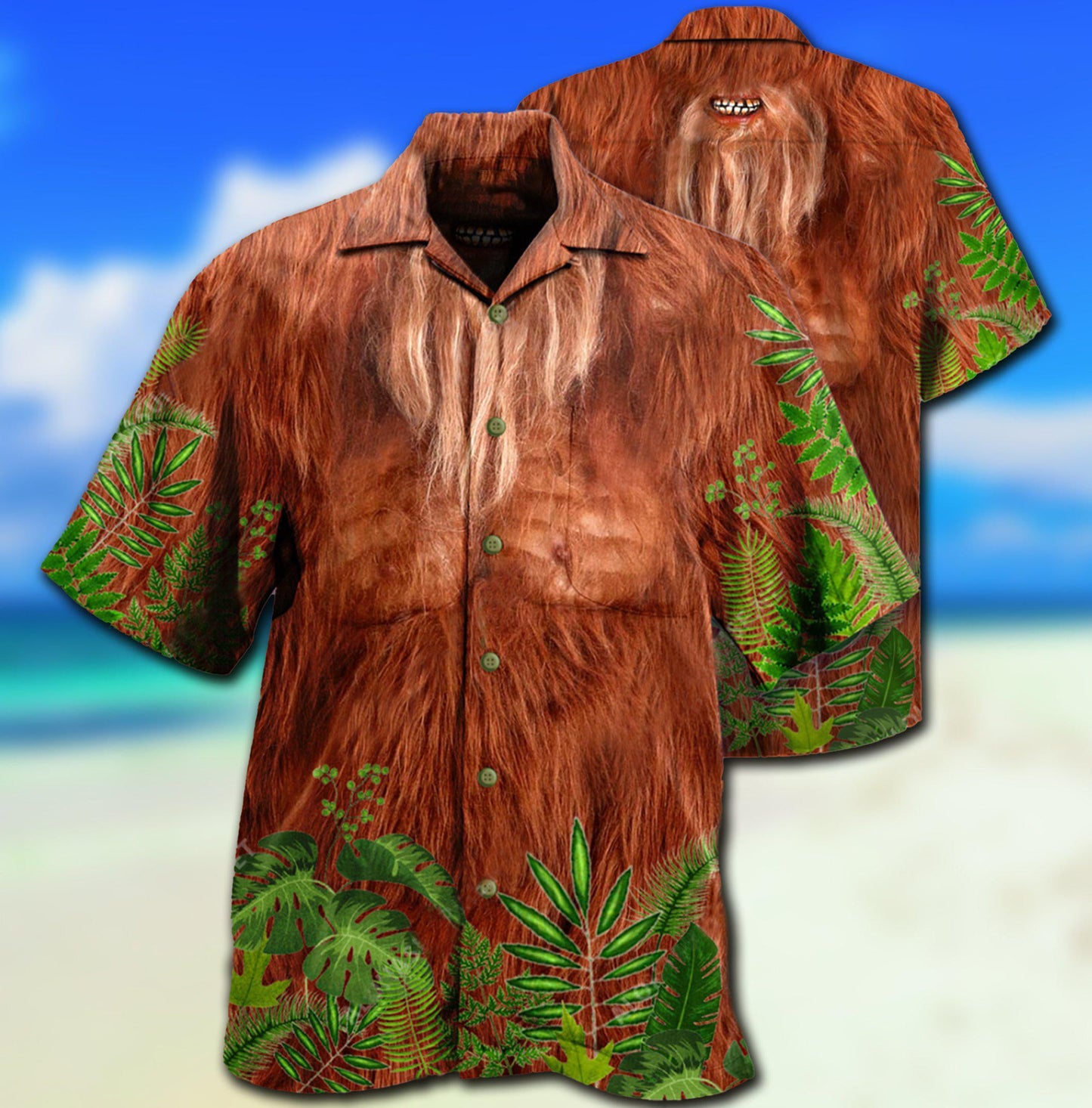 Bigfoot Hair Don't Care - Hawaiian Shirt