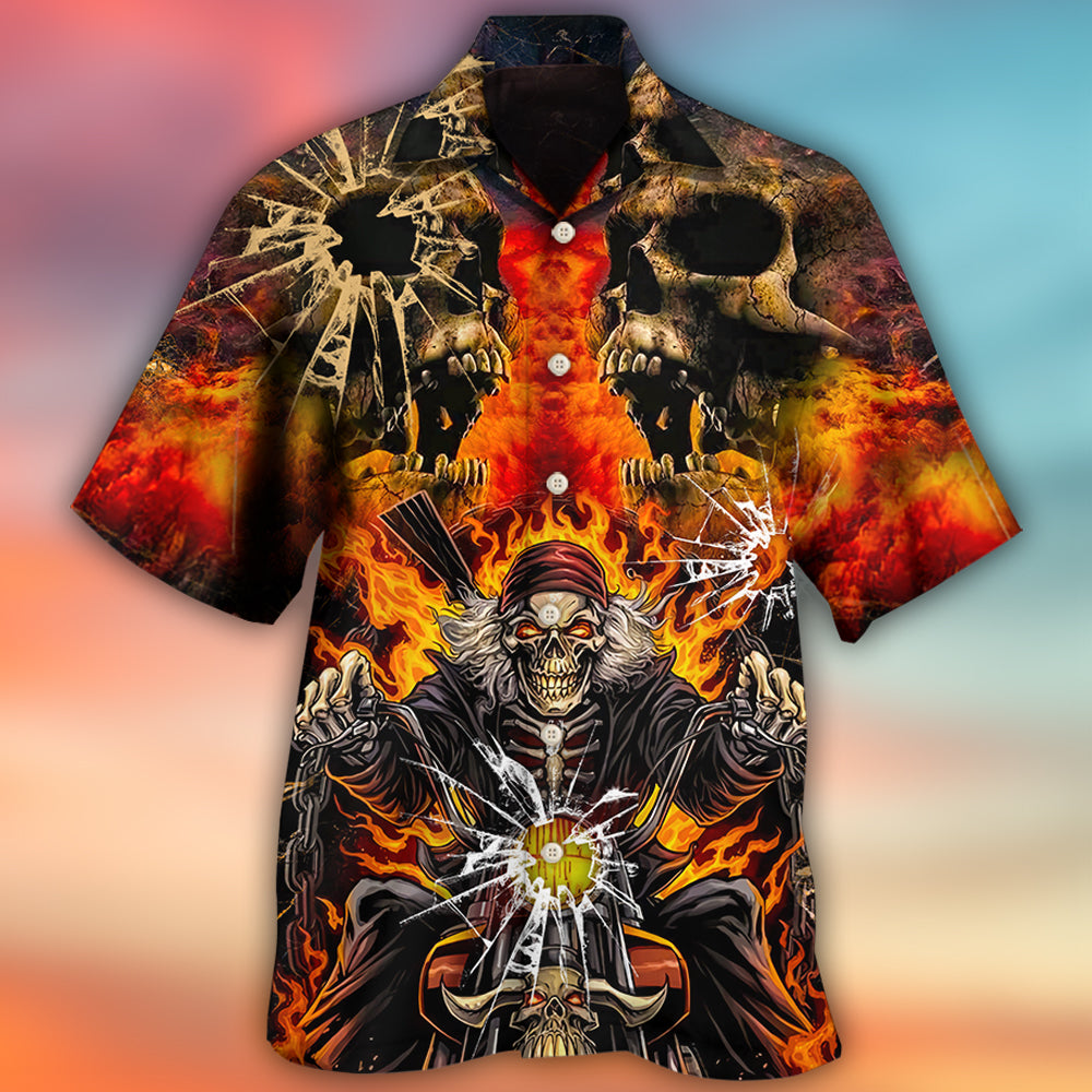 Skull Biker Style - Hawaiian Shirt