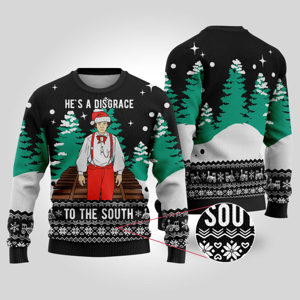 Black Santa The General Ugly Christmas Sweater