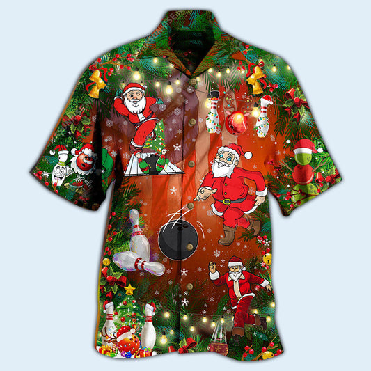 Bowling Do You Wanna Solo Bowling With Santa Claus Christmas - Hawaiian Shirt
