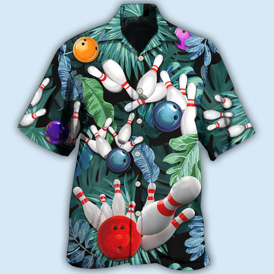 Bowling Tropical Leaf I'm So Happy - Hawaiian Shirt