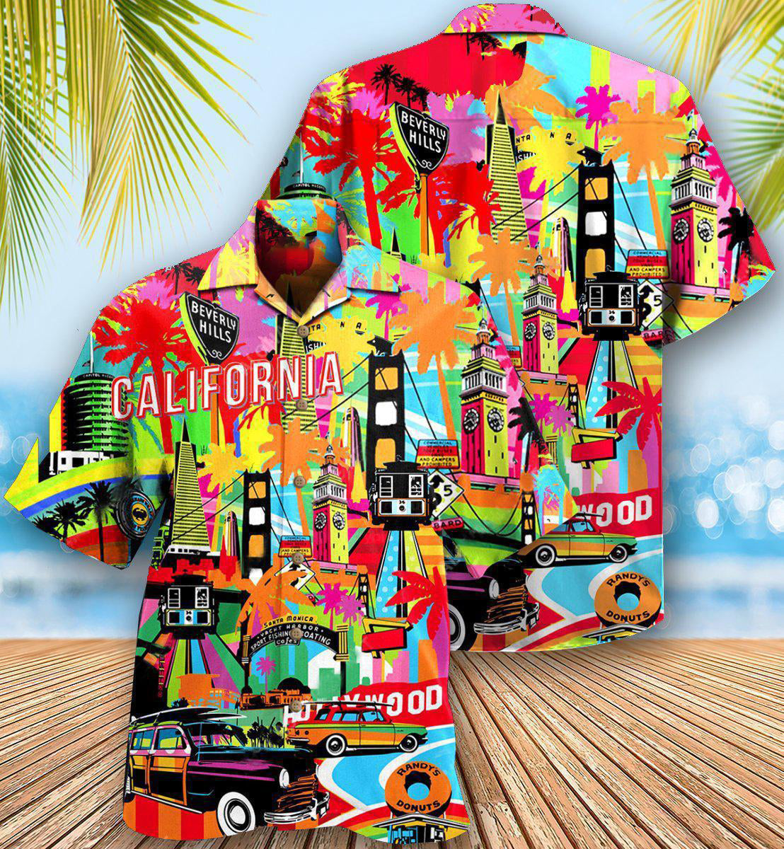 California Where Its Summer Time Colorful - Hawaiian Shirt