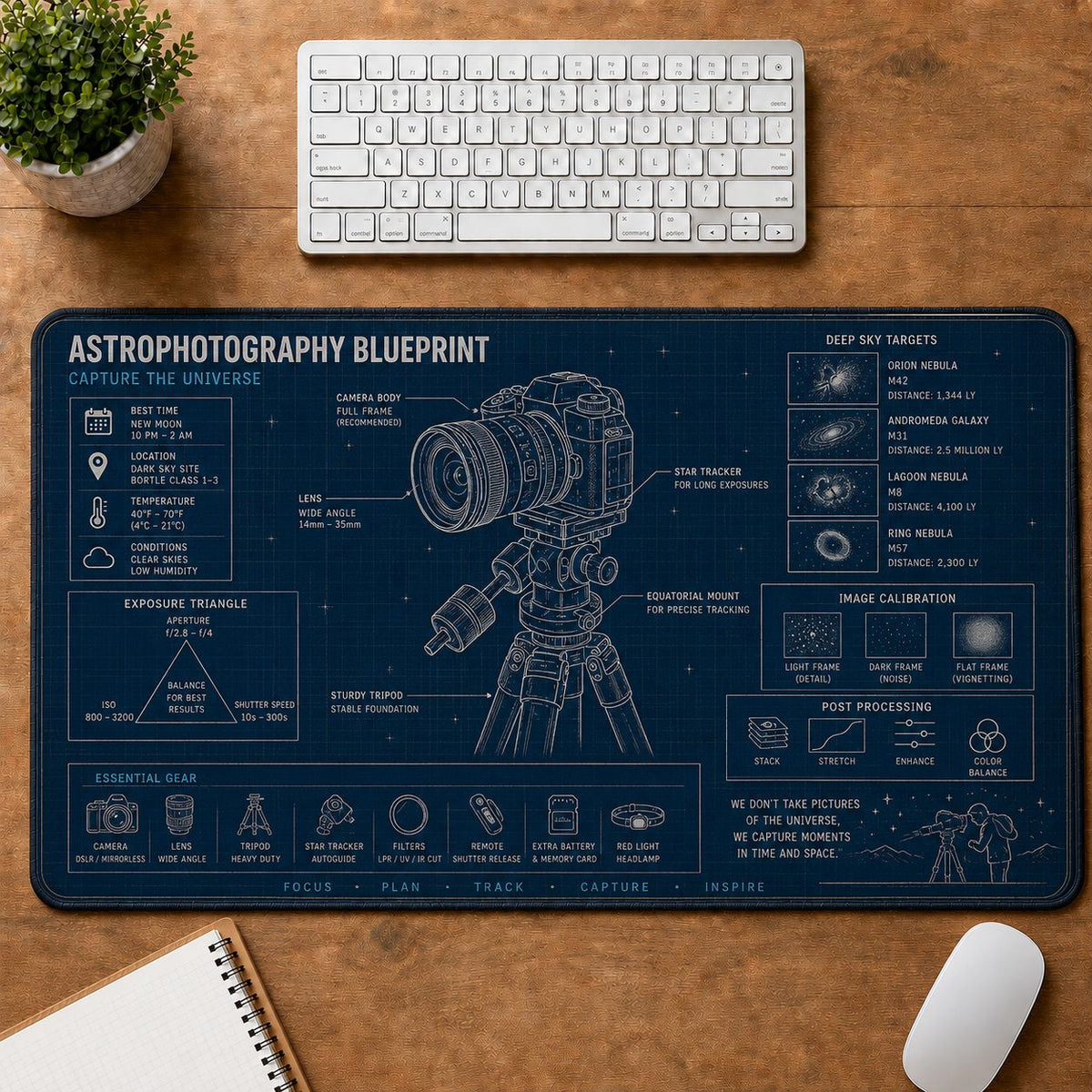 Camera Astronomy Desk Mat | 5To9Vibe