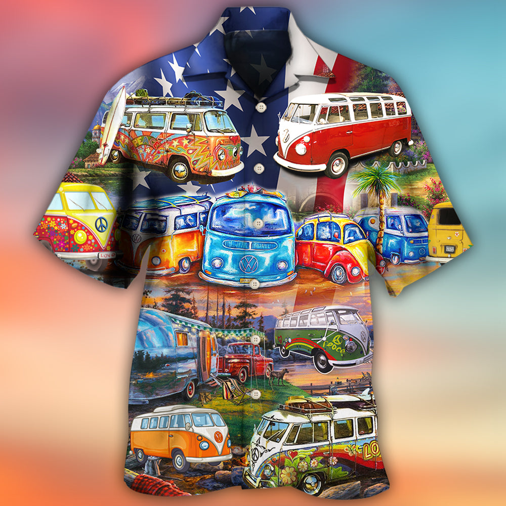 Camping Independence Day America - Hawaiian Shirt