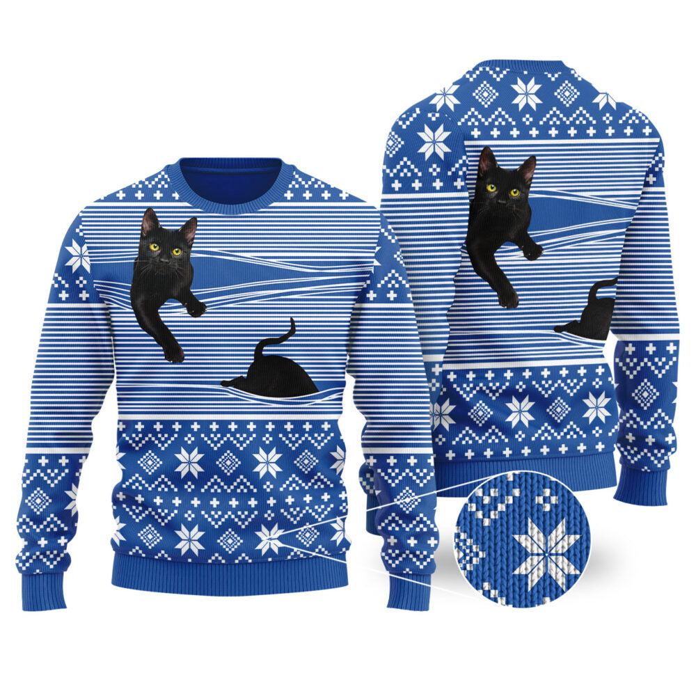 Cat Christmas Sweater Royal | Funny ugly christmas sweater - Funny Ugly Christmas Sweater