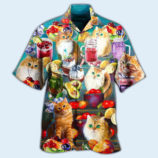 Cat Fresh Your Day With Smoothies - Hawaiian Shirt