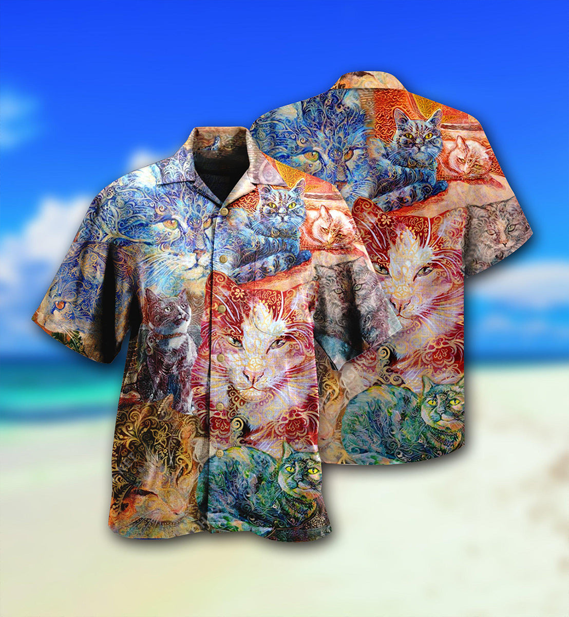 Cat Sleeping Blur - Hawaiian Shirt