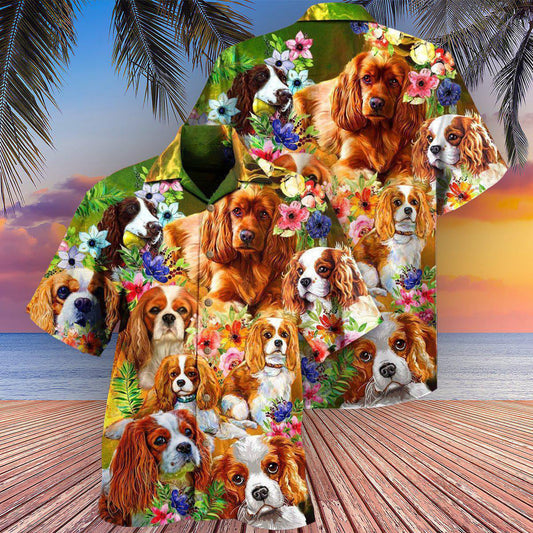 Cavalier King Charles Spaniel Dog The Best Therapy Has Fur And Four Legs - Hawaiian Shirt