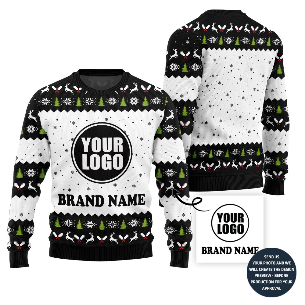 Charming Custom Logo And Name Ugly Sweater For Branding