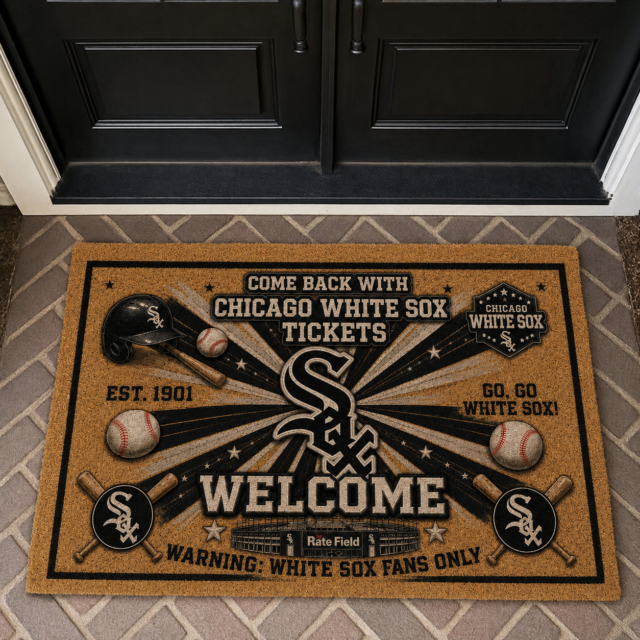 Alfombra personalizada de bienvenida premium de equipo de la MLB – Felpudo de béisbol personalizado