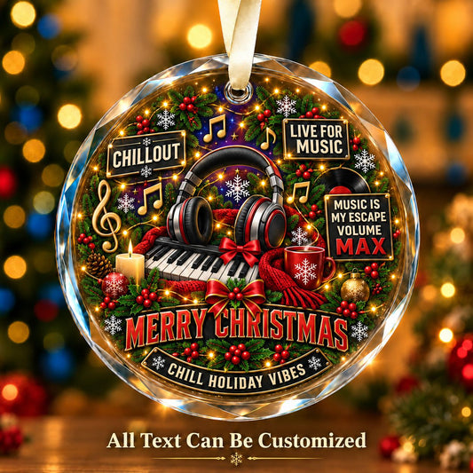 Chillout Personalized Glass Ornament | 5To9Vibe