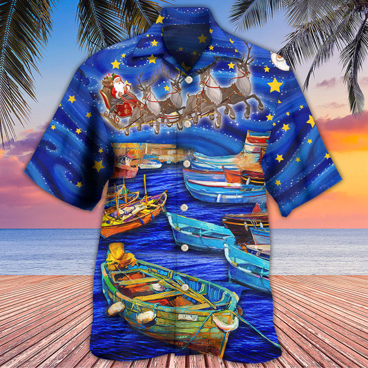 Christmas Santa Boat Dreamer - Hawaiian Shirt