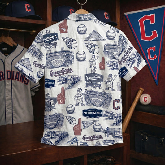CG Baseball Stadium Slogan Legacy Edition Vintage Unisex Button-Up Hawaiian Shirt