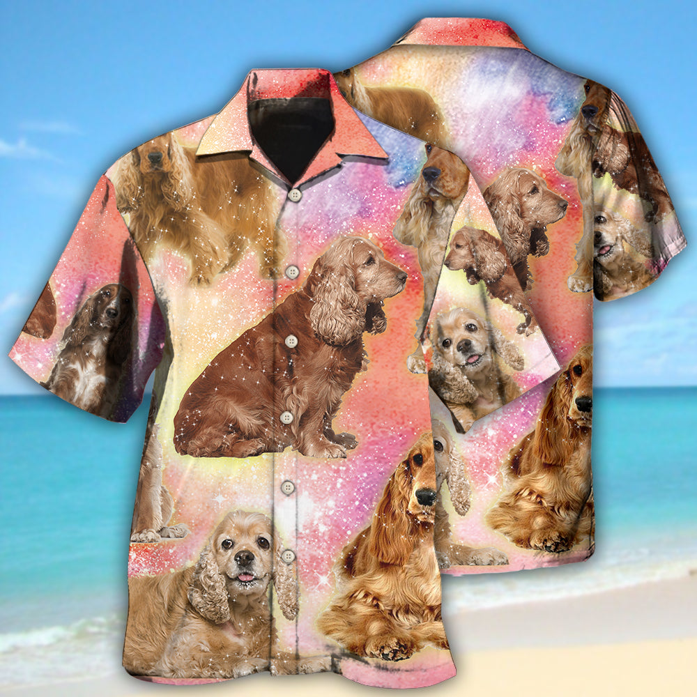 Cocker Spaniel Dog Blur Color Lovely Style - Hawaiian Shirt