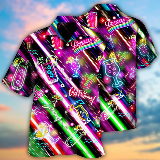 Cocktail Old Fashioned Happy Hour Stunning Style - Hawaiian Shirt