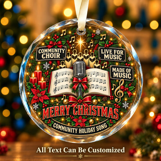 Community Choir Personalized Glass Ornament | 5To9Vibe