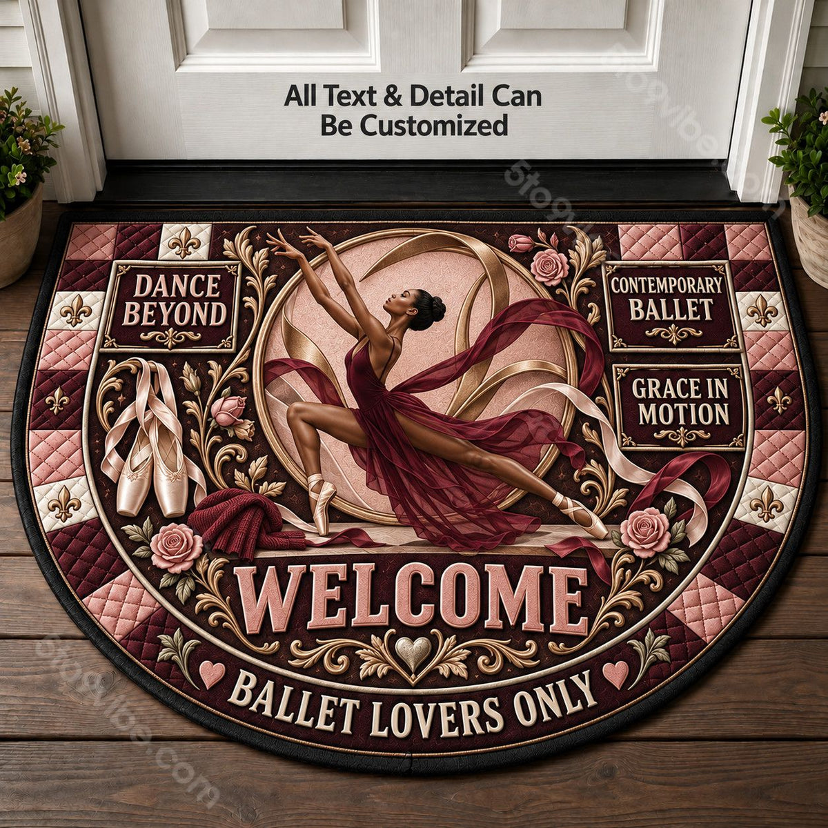 Contemporary Ballet Personalized Half Round Mat | 5To9Vibe