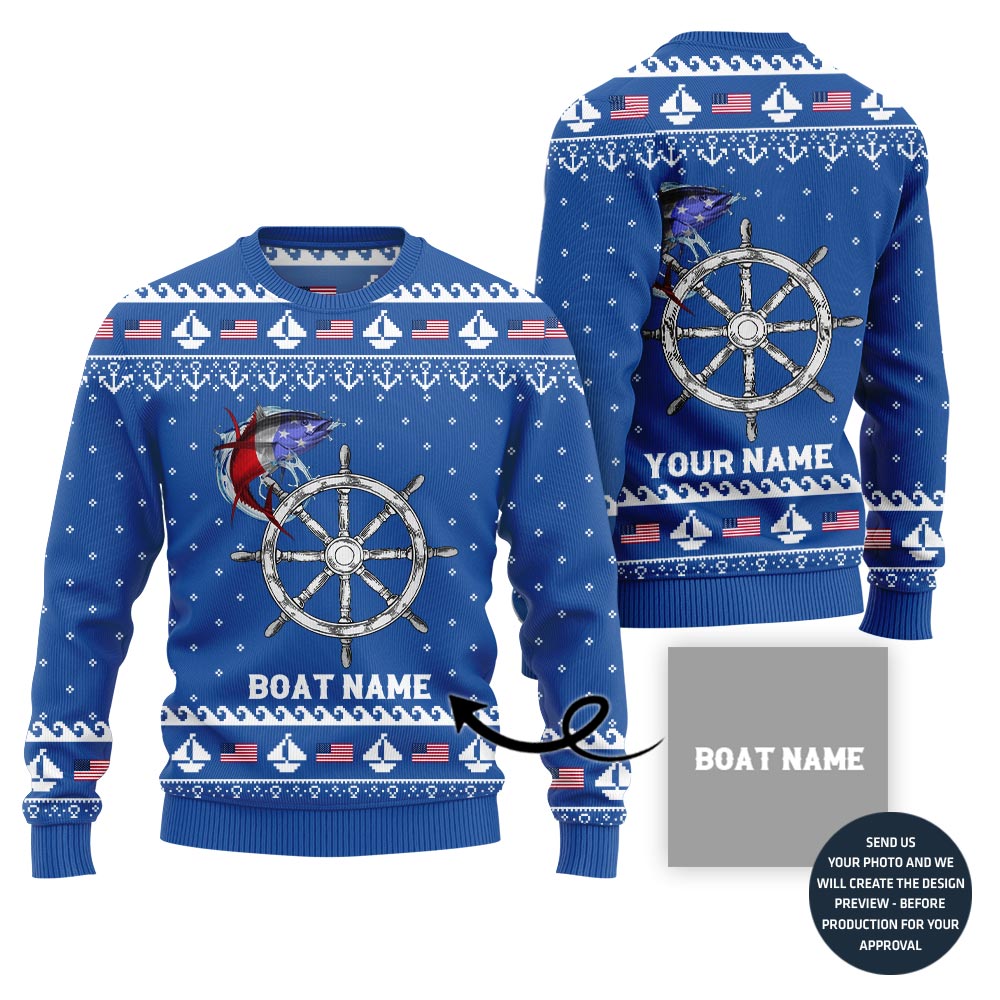 Custom Board Name Ugly Christmas Sweater