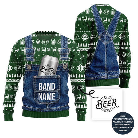 Custom Brand Name Beer Ugly Xmas Sweater