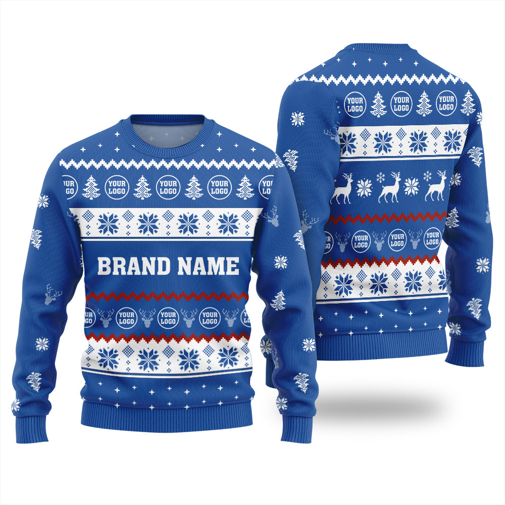 Custom Brand Name Ugly Christmas Sweater With Your Logo