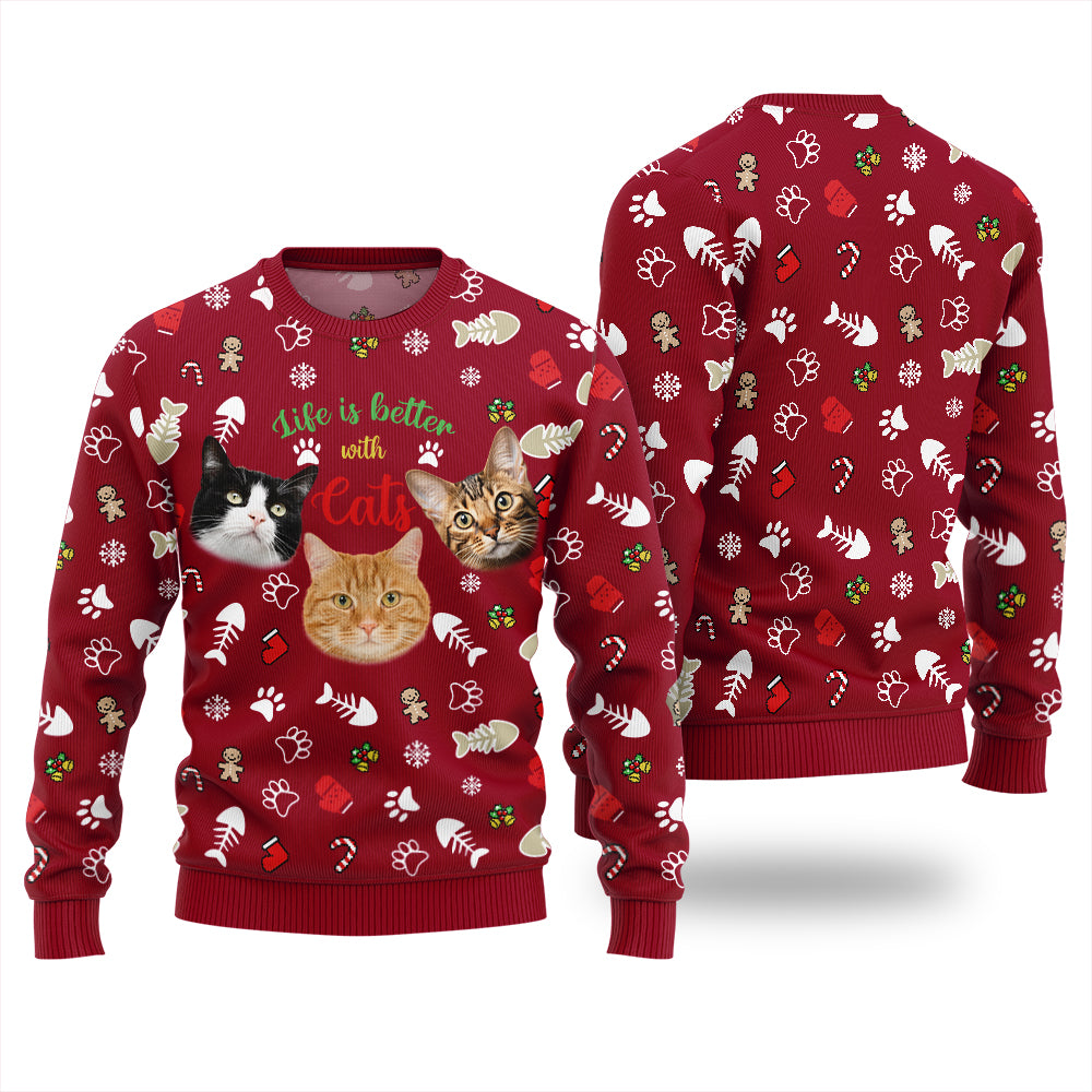 Custom Cats Funny Ugly Christmas Sweater