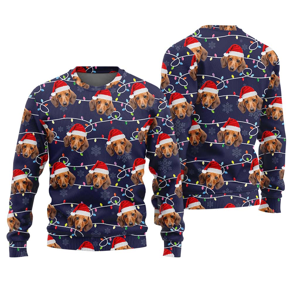Custom Dog Christmas Bulbs Ugly Sweater