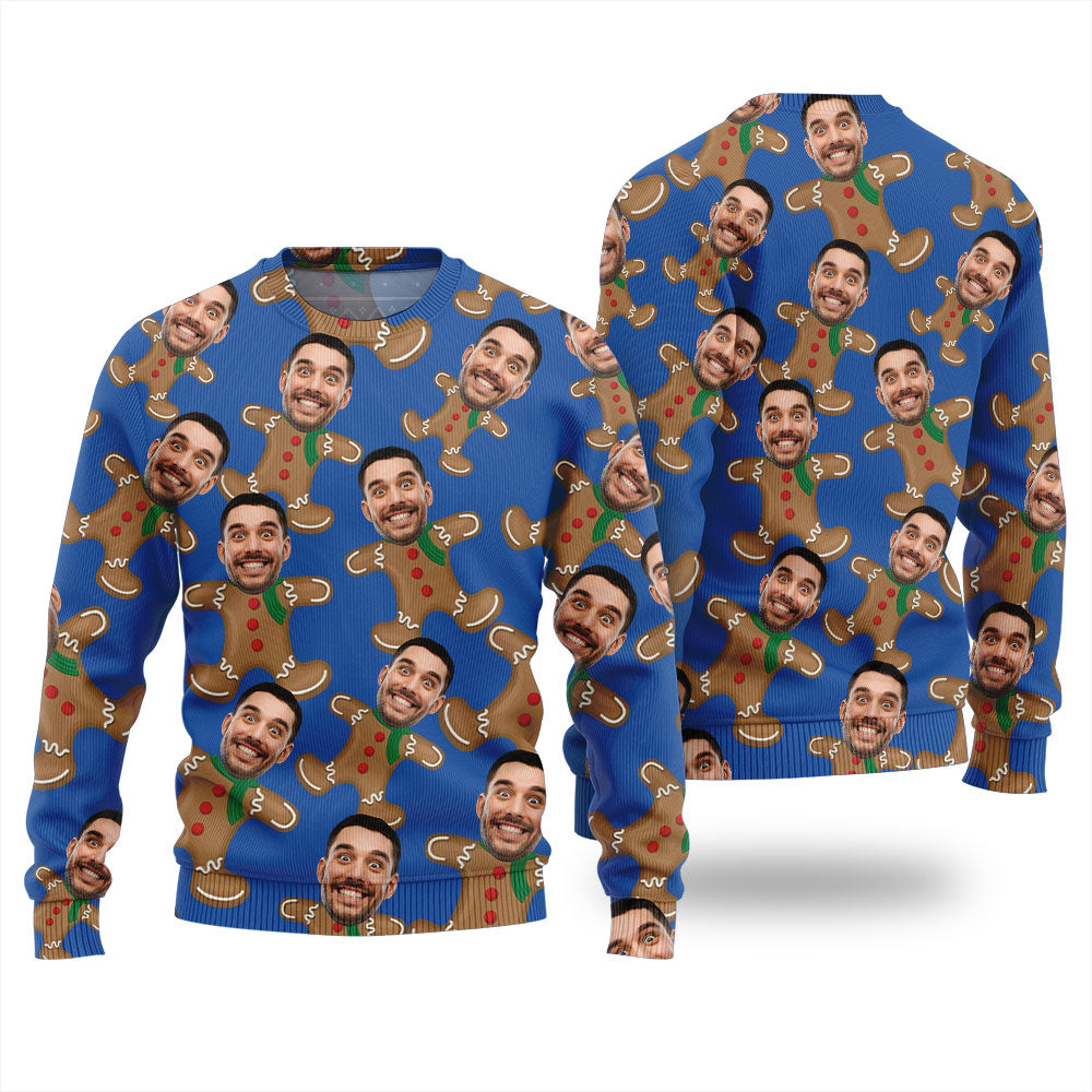 Custom Face Christmas Cookies Funny Ugly Christmas Sweater