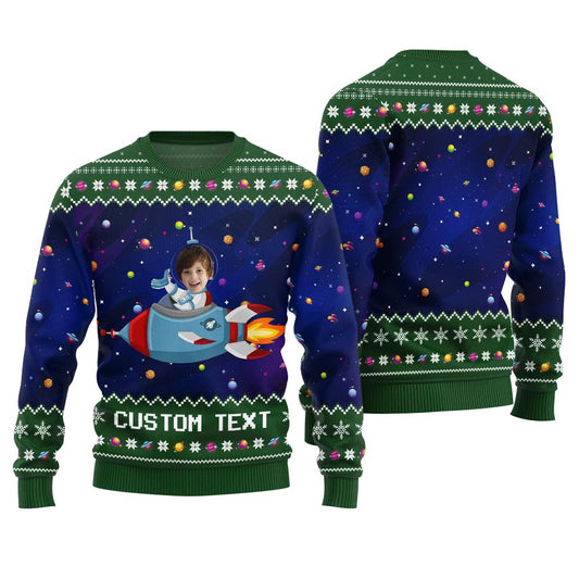 Custom Face Kid Ugly Xmas Sweater