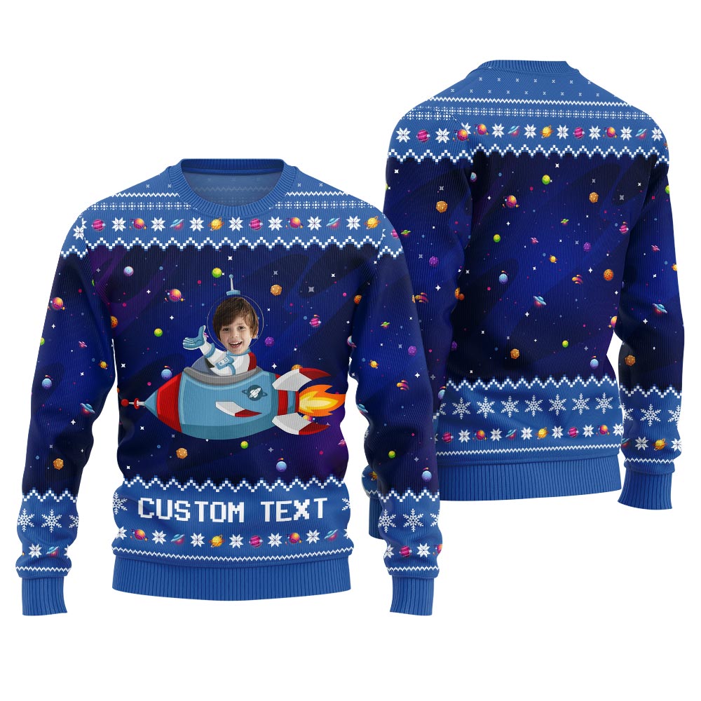 Custom Face Kid Ugly Xmas Sweater