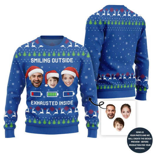 Custom Face Ugly Xmas Sweater For Funny Family