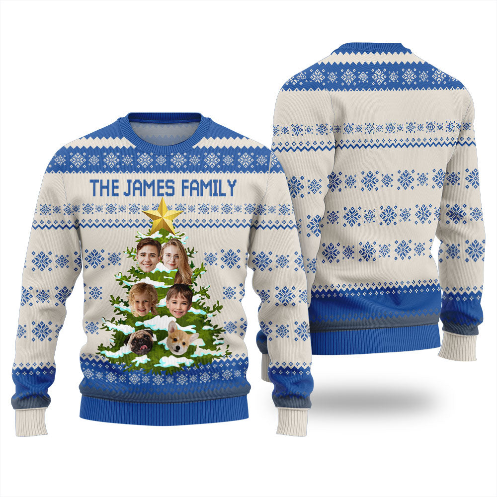 Custom Family Face Ugly Xmas Sweater