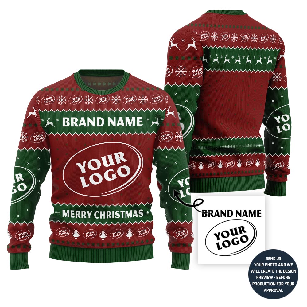 Custom Logo And Brand Name Christmas Sweater Group Order